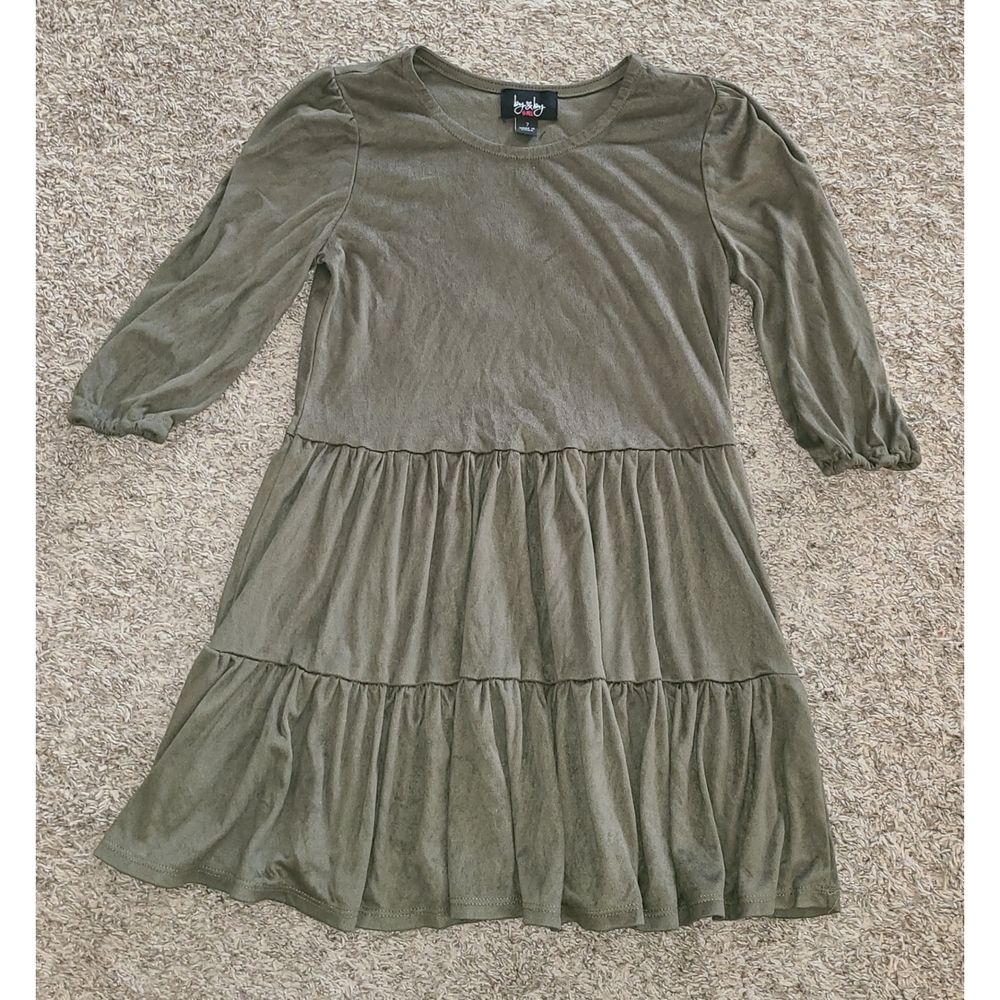 Girls Olive Green Dress